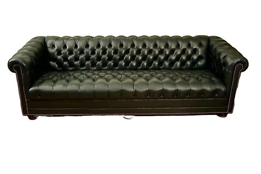 Xlmoebel Sofa Luxuriöses Textilsofa mit Chesterfield-Design und Ledersitzga günstig online kaufen