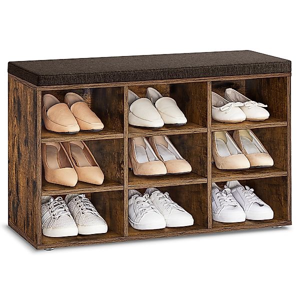 VASAGLE Schuhbank, Schuhregal, mit 9 Fächern, günstig online kaufen