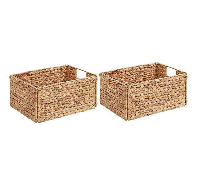 vidaXL Aufbewahrungsbox Aufbewahrungskörbe 2 pcs Natur 35 x 25 x 17 cm Wass günstig online kaufen