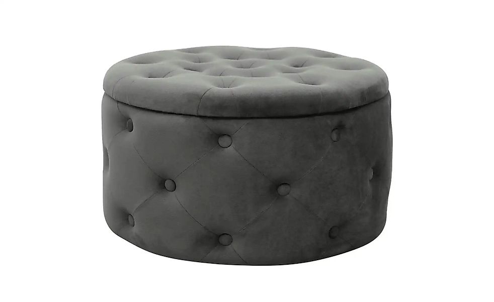 Pouf mit Stauraum Anna ¦ grau Ø: 55 Polstermöbel > Hocker - Höffner günstig online kaufen
