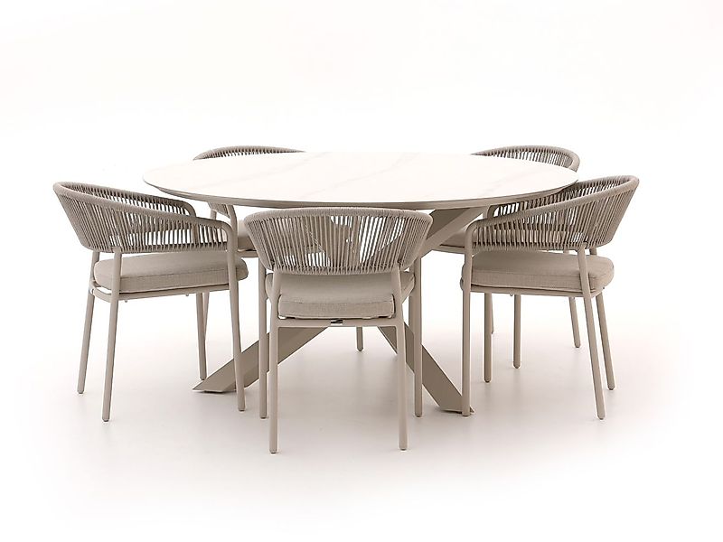 Bellagio Nova Siri/Lodola ø 150 cm Gartenmöbel-Set 6-teilig stapelbar günstig online kaufen