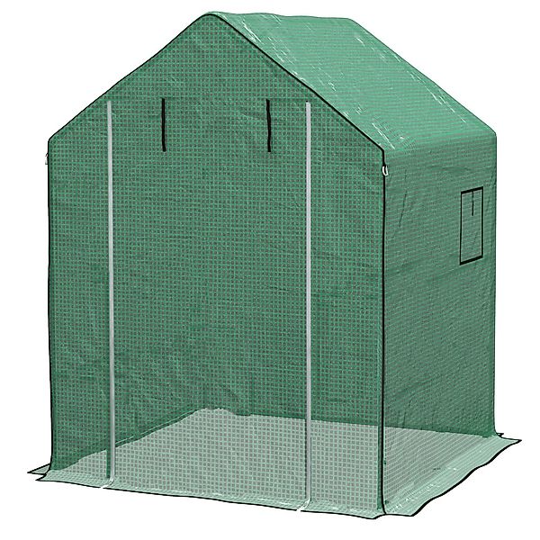 Outsunny Foliengewächshaus mit UV-Schutz, Seitenfenster, Rolltür, günstig online kaufen