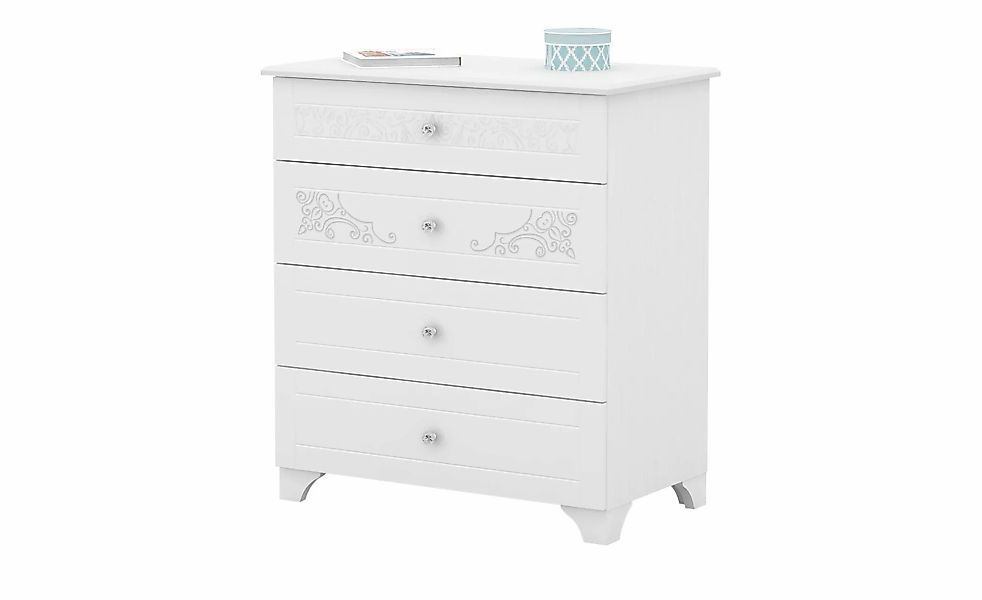 Kommode  Boho ¦ weiß ¦ Maße (cm): B: 94 H: 104 T: 54.0 Kommoden & Sideboard günstig online kaufen