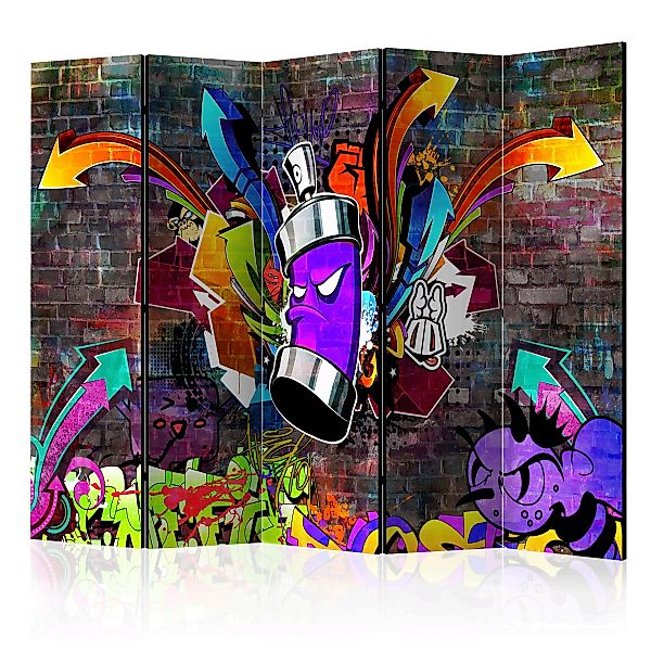 5-teiliges Paravent - Graffiti: Colourful Attack Ii [room Dividers] günstig online kaufen