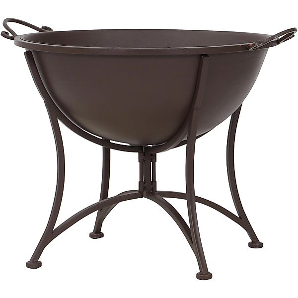 Siena Garden Feuerschale "Antik" Metall braun, klappbarer Fuß günstig online kaufen
