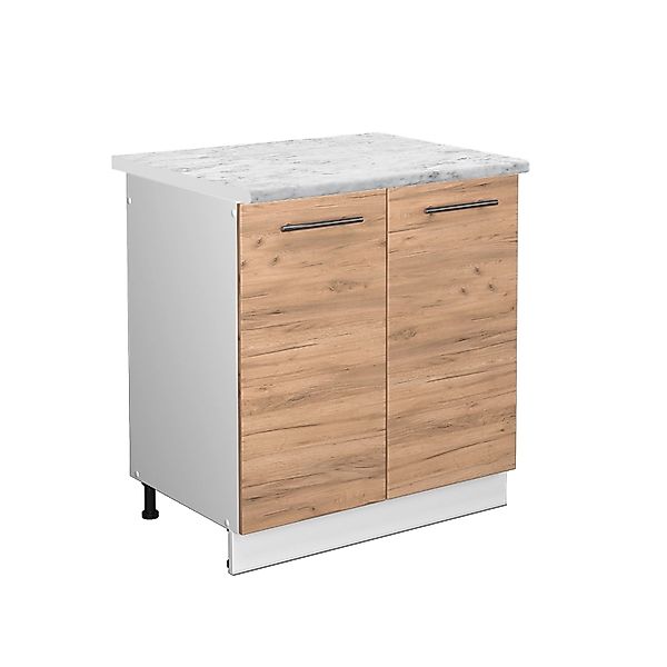 Vicco Unterschrank Fame-Line, Goldkraft Eiche/Weiß, 80 cm ohne Arbeitsplatt günstig online kaufen