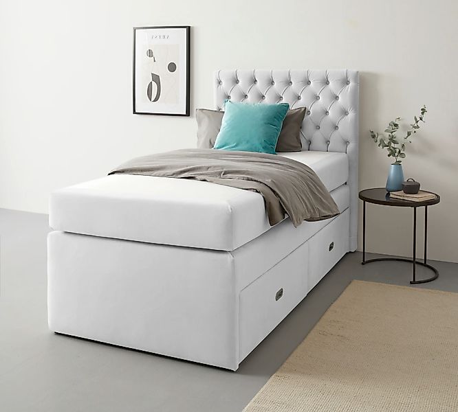 Home affaire Bett "Boxbett Alvi mit Schubladen, Taschen-Federkernmatratze" günstig online kaufen