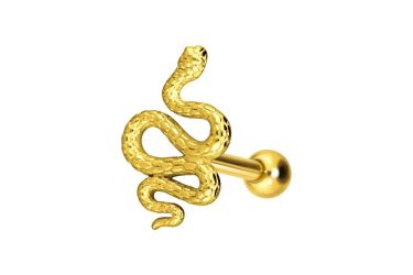PIERCINGLINE Single-Ohrstecker Chirurgenstahl Ohrpiercing SCHLANGE (Mini-Ba günstig online kaufen