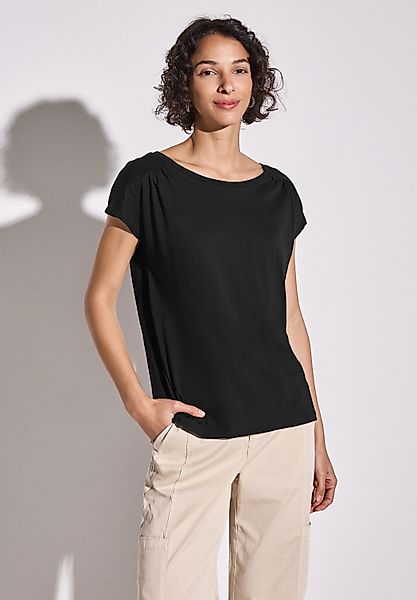 STREET ONE T-Shirt, mit Seitlichen Einschlitzen am Saum günstig online kaufen
