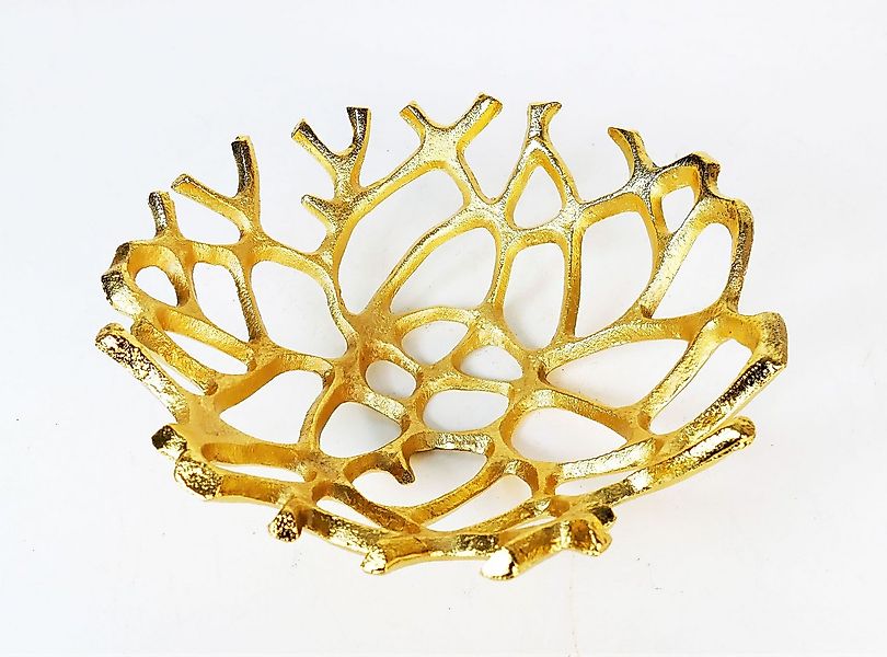 ARTRA Dekoschale Aluminium Schale "Carina" Größe: M in Gold rund Dekoschale günstig online kaufen