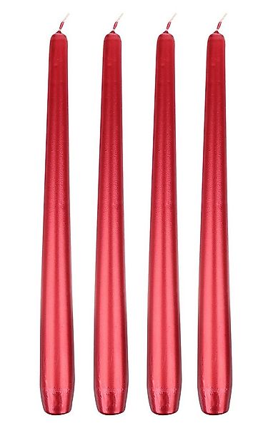Steinhart Kerzen Spitzkerze Spitzkerzen "Edelglanz"Rubin Rot 240/24 mm, 4 S günstig online kaufen