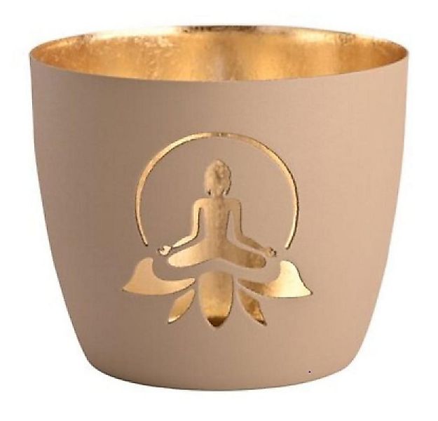 Giftcompany Windlicht Windlicht Madras Lotus Yoga Sandstone Gold günstig online kaufen