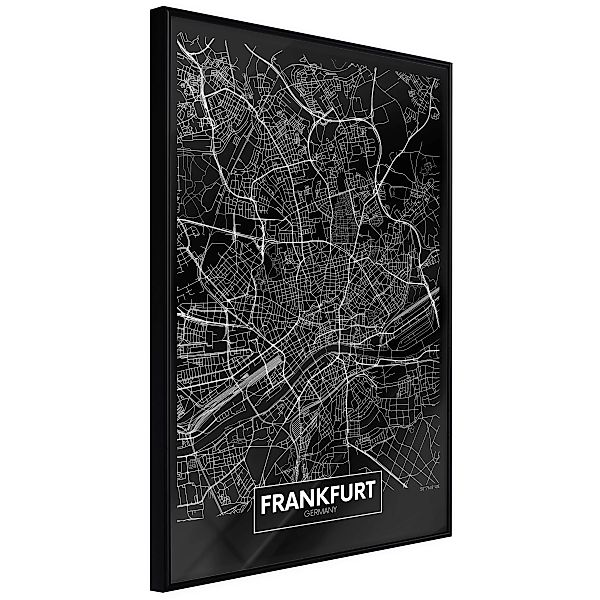Poster - City Map: Frankfurt (dark) günstig online kaufen