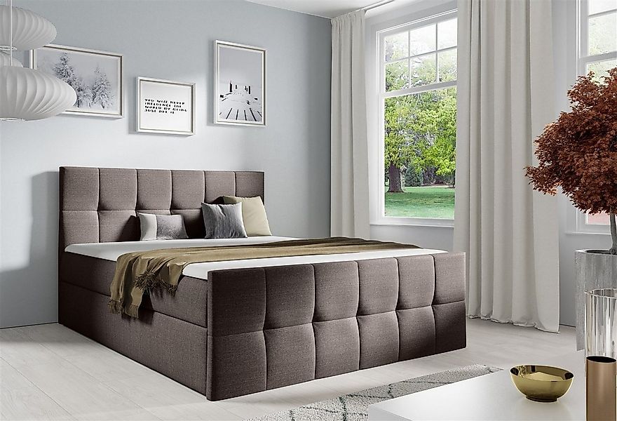 Fun Möbel Boxbett Schlafzimmerbett CARMEN LUX Überlänge in Stoff (inkl. Bet günstig online kaufen
