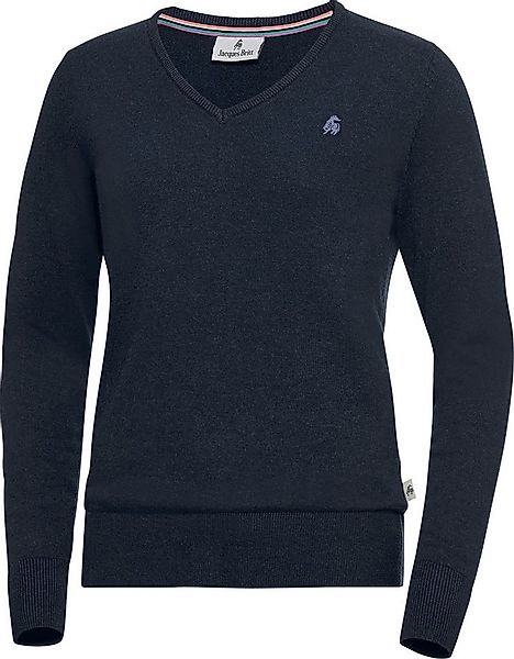 Jacques Britt V-Ausschnitt-Pullover Hautsympathisch und formstabil dank 100 günstig online kaufen