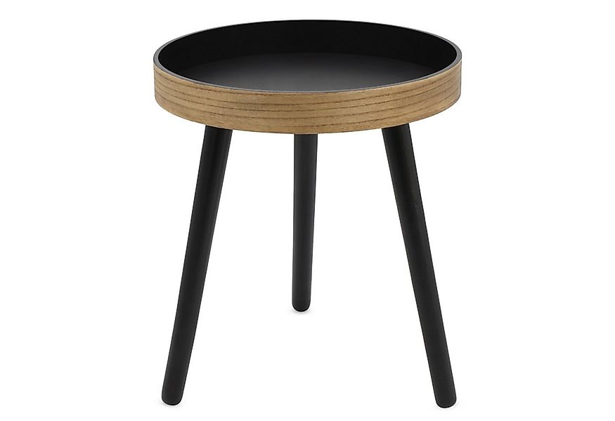 Spetebo Beistelltisch Holz Beistelltisch mit runder Tischplatte – Ø 38 cm ( günstig online kaufen