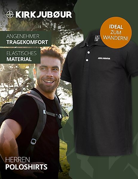 KIRKJUBOUR Poloshirt KIRKJUBØUR® "Jørd" Herren Poloshirt günstig online kaufen