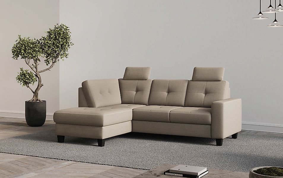 Home affaire Ecksofa "Varese" wahlweise mit Bettfunktion und Bettkasten günstig online kaufen