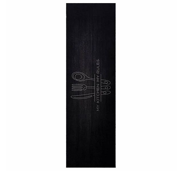 vidaXL Fußmatte Küchen Teppich Schwarz 150 x 45 cm Samt günstig online kaufen