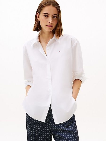 Tommy Hilfiger Hemdbluse ESS POPLIN EASY FIT SHIRT mit abgerundetem Saum günstig online kaufen
