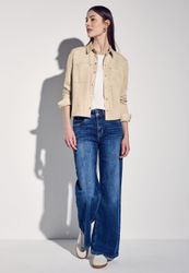 STREET ONE Klassische Bluse Velours Hemdbluse günstig online kaufen