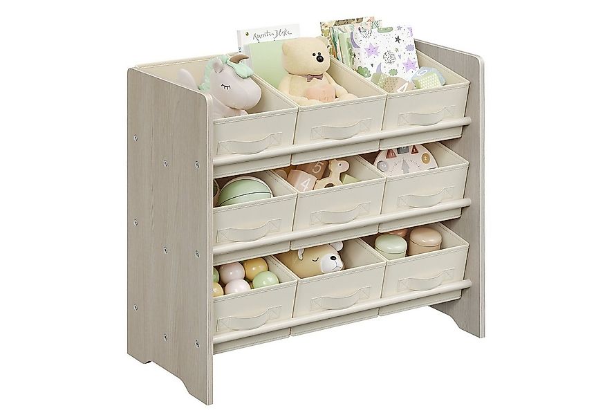 SONGMICS Spielzeugtruhe Kinderregal Bücherregal Kinder, mit 9 Aufbewahrungs günstig online kaufen