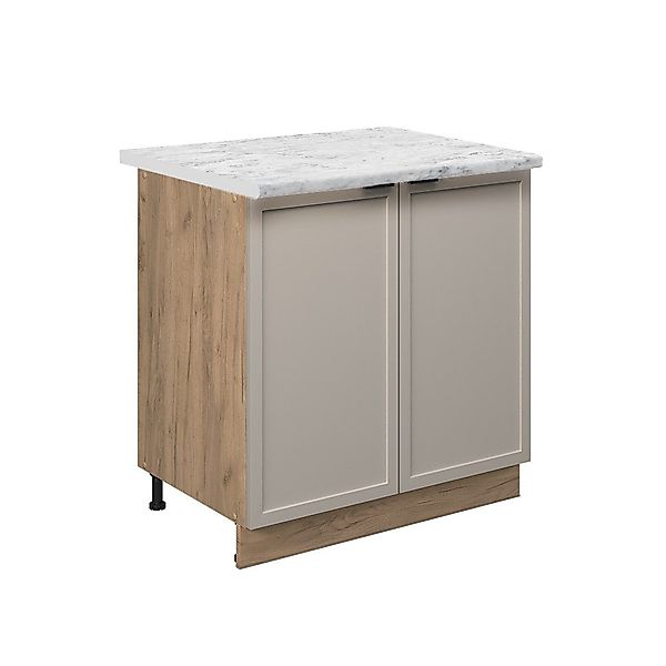 Vicco Spülenunterschrank Fame-Line, GrauBeige/Goldkraft Eiche, 80 günstig online kaufen