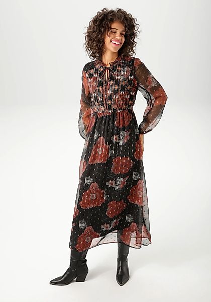 Aniston CASUAL Maxikleid, aufwändig bestickt und mit Glitzerfäden verziert günstig online kaufen