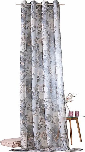 Weckbrodt Vorhang »Charlotte«, (1 St.), Leinen, halbtransparent, floral, ge günstig online kaufen