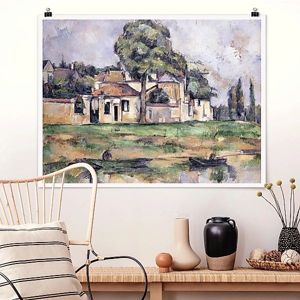Poster Kunstdruck - Querformat Paul Cézanne - Ufer der Marne günstig online kaufen