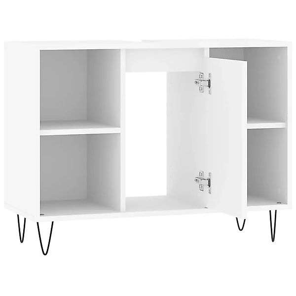 vidaXL Badschrank Weiß 80x33x60 cm Holzwerkstoff 831628 günstig online kaufen