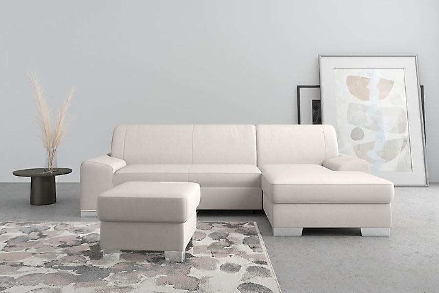 DOMO collection Ecksofa »Anzio L-Form, whlw. Bettfunktion, Federkern, hochw günstig online kaufen