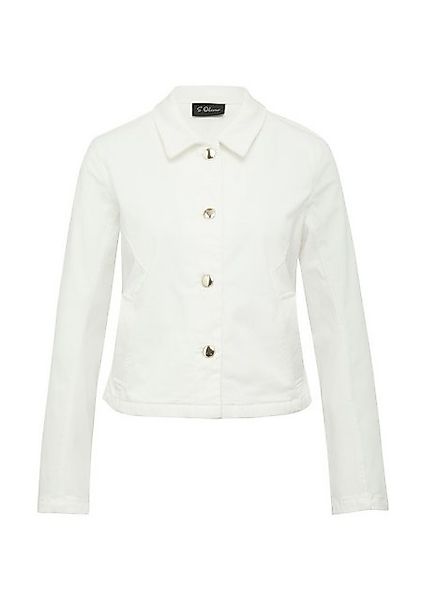 s.Oliver BLACK LABEL Jeansjacke – Verkürzte Indoor-Jacke mit Hemdkragen günstig online kaufen