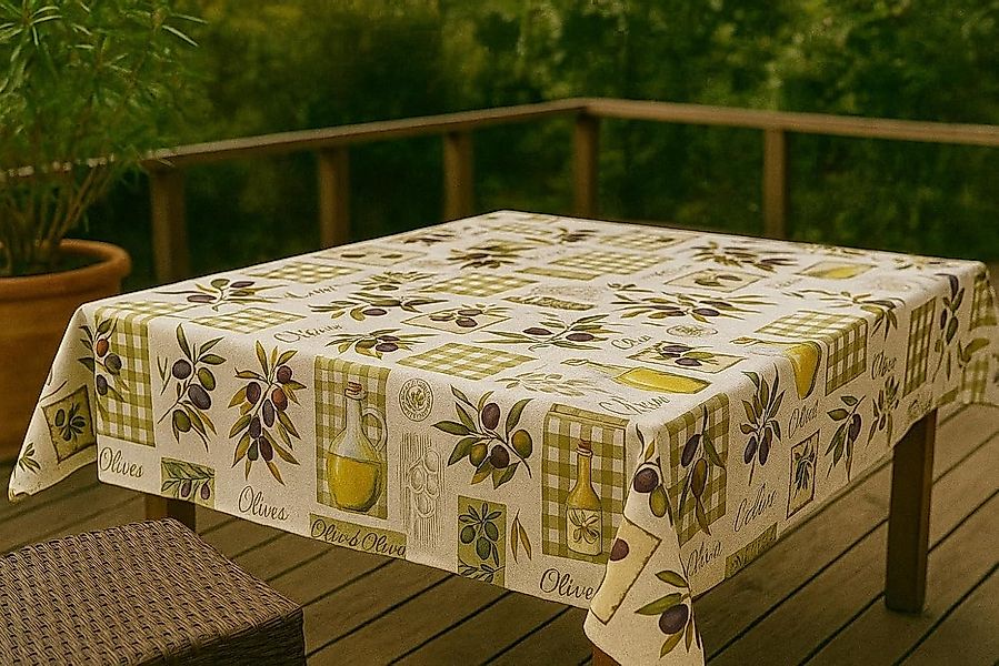 texpot Tischdecke Wachstuch Olive abwischbar Wachstuchtischdecke (1-tlg) günstig online kaufen