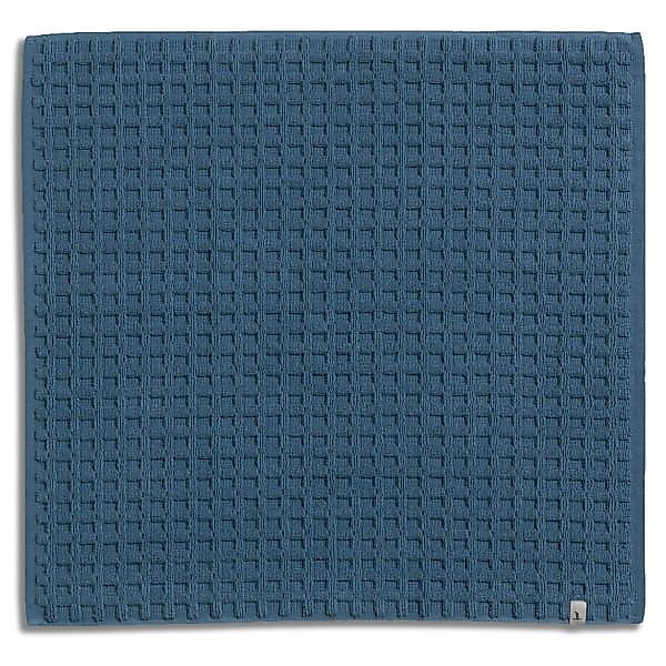 Möve Badematten Piquee - Farbe: steel blue - 847 - 60x60 cm günstig online kaufen