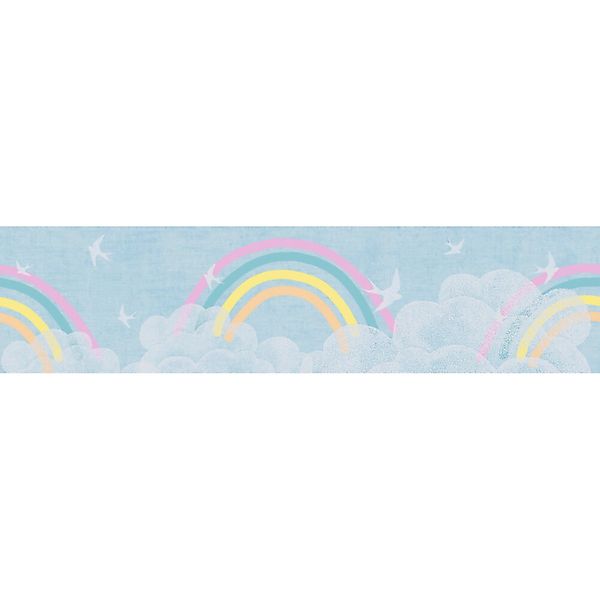A.S. Creation Vlies-Bordüre Wolken Regenbogen 5 m x 0,13 m Bunt-Blau-Weiß F günstig online kaufen