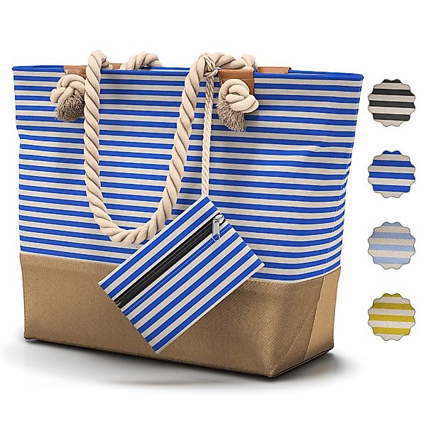 furora HOLIDAY Strandtasche Badetasche mit Reißverschluss günstig online kaufen