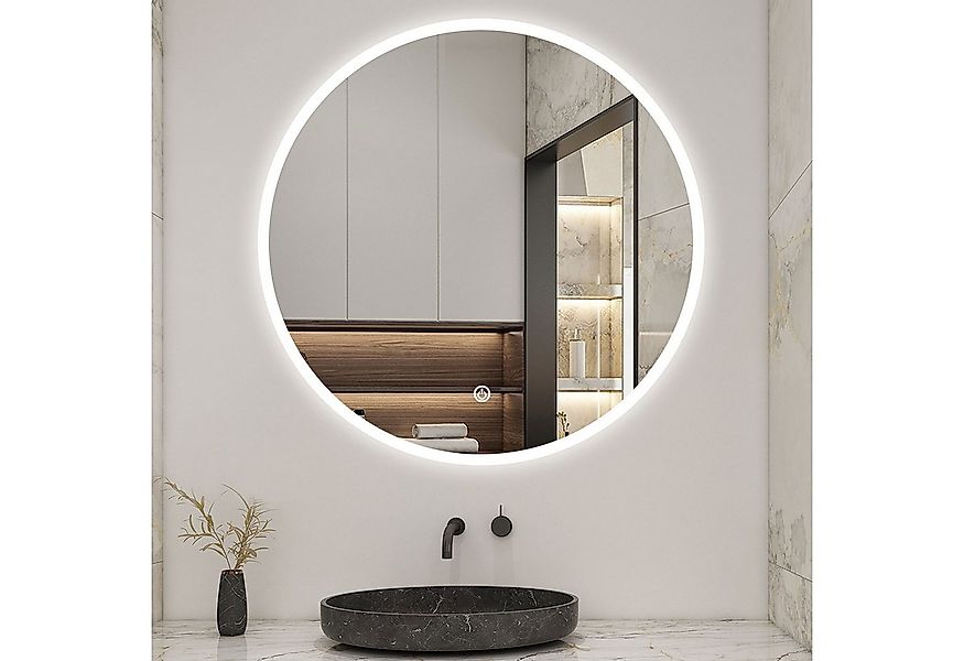 Aica Sanitär Badspiegel Rund mit Beleuchtung Wandspiegel Dimmbar günstig online kaufen