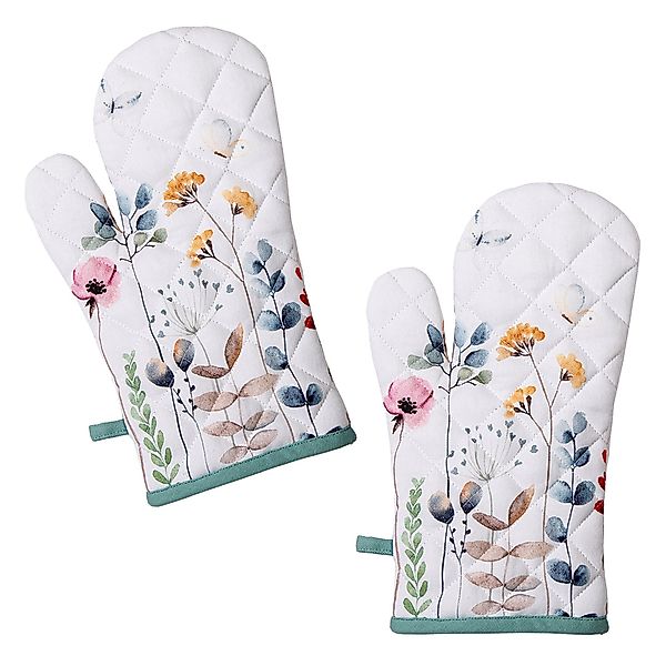 Clayre & Eef Topfhandschuhe Flowerbomb, (Set, günstig online kaufen