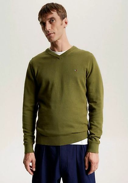 Tommy Hilfiger V-Ausschnitt-Pullover PIMA ORG CTN CASHMERE V NECK günstig online kaufen