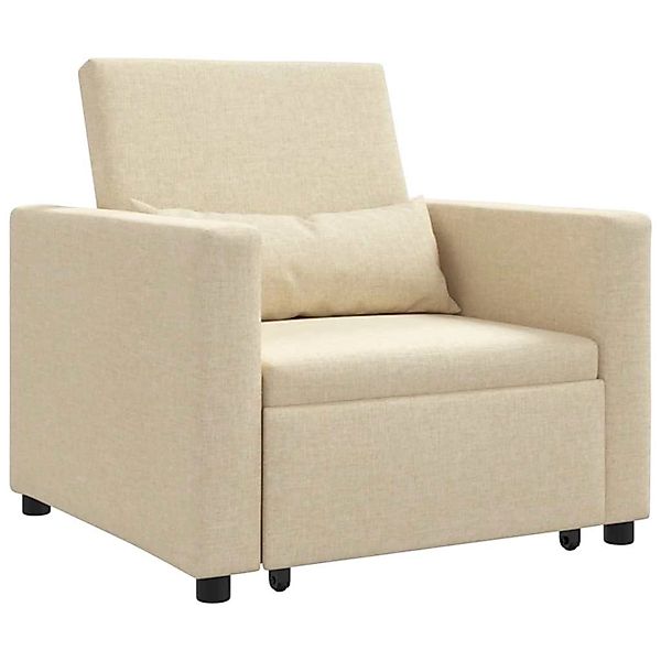 vidaXL Einzel-Schlafsofa mit Rädern Creme 90 x 165 x 87 cm Stoff 42002691 günstig online kaufen