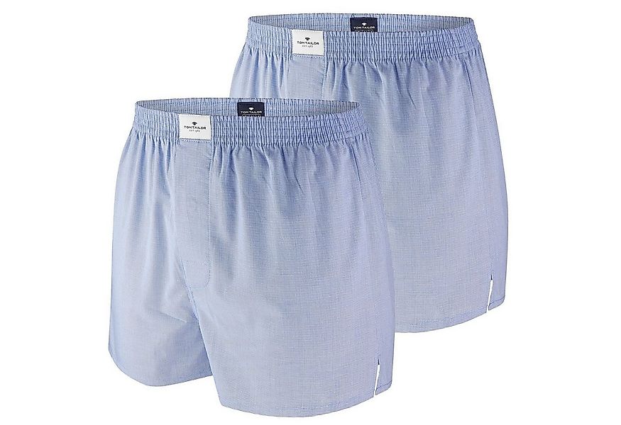 TOM TAILOR Boxershorts (2-St) Webboxer mit verdeckter Knopfleiste im 2er Pa günstig online kaufen