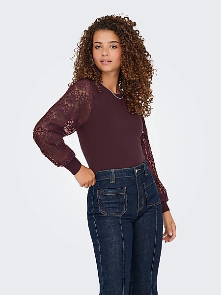 ONLY Rundhalspullover "ONLPERRY LIFE LS MIX O-NECK KNT" günstig online kaufen