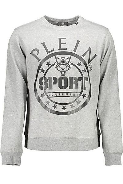 PLEIN SPORT Sweatshirt Graues Herren Langarmshirt mit Rundhalsausschnitt günstig online kaufen