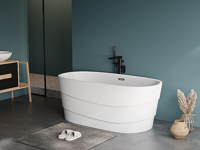 Freistehende Badewanne Design - 200 L - Weiß - DOMINIKA günstig online kaufen