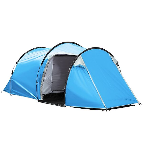 Outsunny Campingzelt Polyester PE Hellblau 426L x 206B x 154H cm günstig online kaufen