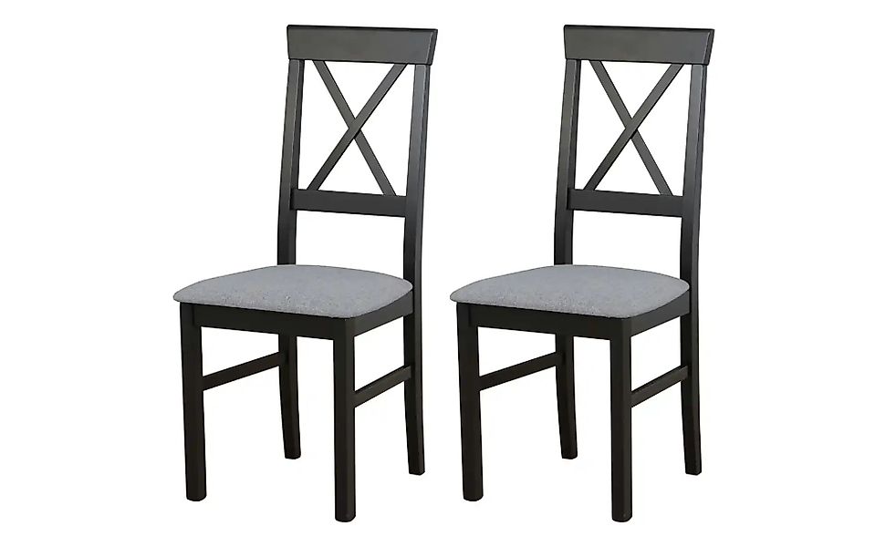 Esszimmerstuhl 2er-Set  Laurenz ¦ schwarz ¦ Maße (cm): B: 43 H: 94 Stühle > günstig online kaufen