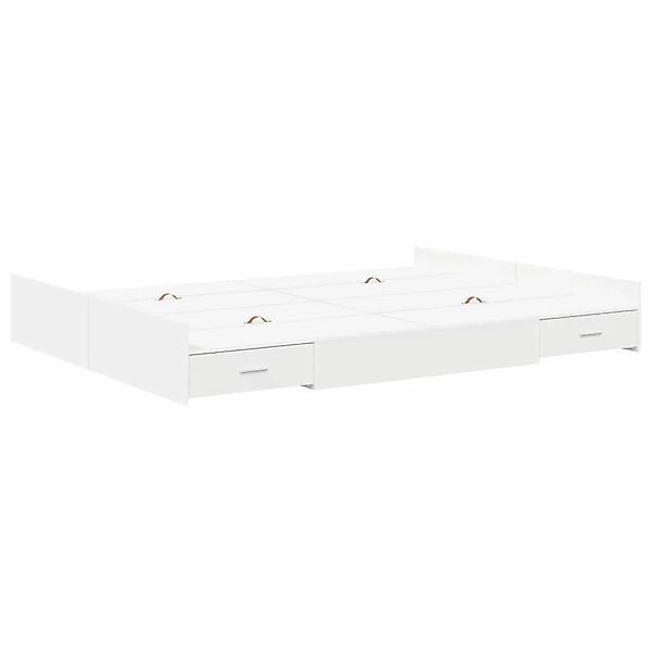 vidaXL Stauraumbett Weiß 140 x 190 cm Holzwerkstoff 3335309 günstig online kaufen