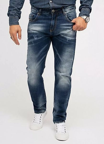 Indumentum Regular-fit-Jeans Herren Jeans Stonewashed Dunkelblau IR-503 günstig online kaufen