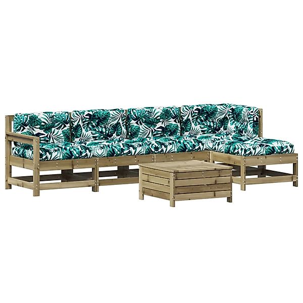 vidaXL 6-Tlg Garten-Lounge-Set mit Kissen Imprägniertes Kiefernholz 3250983 günstig online kaufen